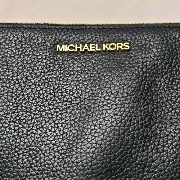 Michael Kors Black Leather Wristlet - Picture 2 of 4
